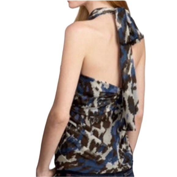 Robert Rodriguez Silk Abstractct Print Halter Top Size 8 NWT - Picture 2 of 4